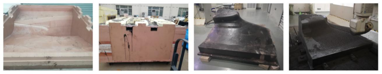 Integral cast tooling-board master before machining