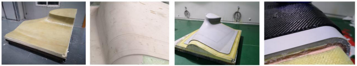 Foam, fiberglass and tooling-board layers used to build a composite master