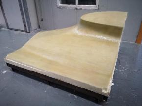 Glass-fibre skin on a foam-supported master model