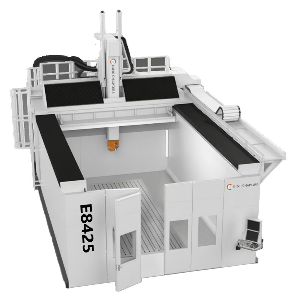 NINE CHAPTERS E8425 five-axis gantry machine render